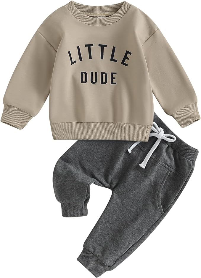 Toddler Baby Boy Clothes Solid Color Long Sleeve Crewneck Sweatshirt Top Casual by MABABY