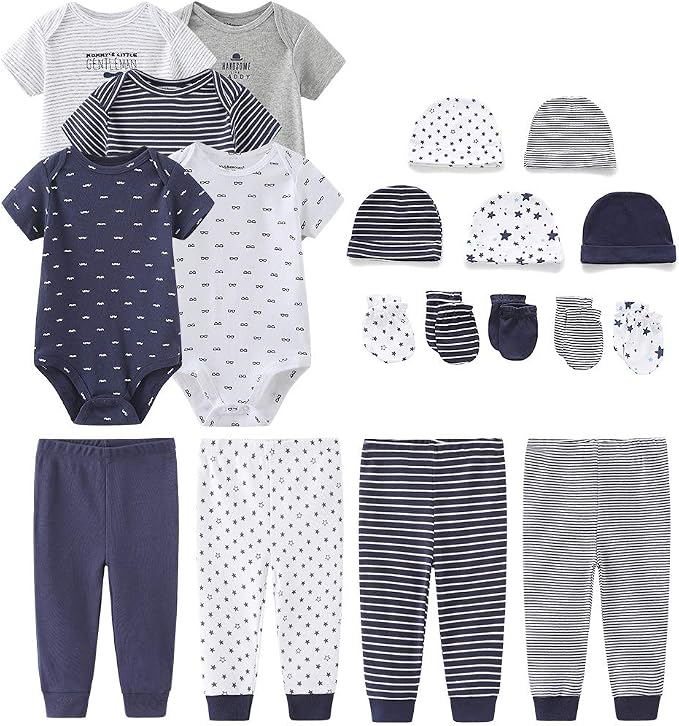 Kiddiezoom Unisex Baby Layette Essentials Giftset Clothing Set 19-Piece by Kiddiezoom