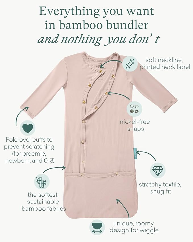 PurComfy Supersoft Baby Sleeper Gowns, Premium Bamboo Viscose Infant Nightgown - Image 2