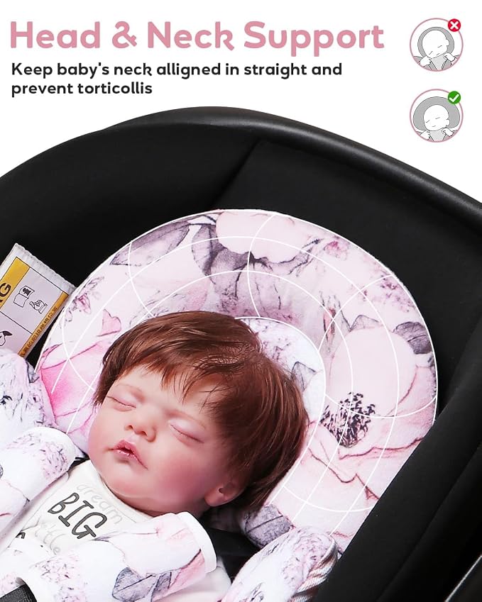 Infant Car Seat Insert, Enlarged Head Support - Image 3