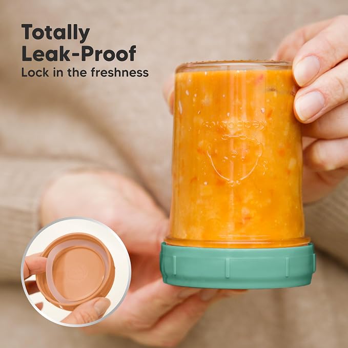 KeaBabies 4pk 8oz Glass Baby Food Containers - Image 3