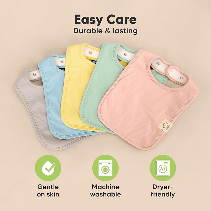 KeaBabies 8-Pack Organic Baby Bibs - Image 7