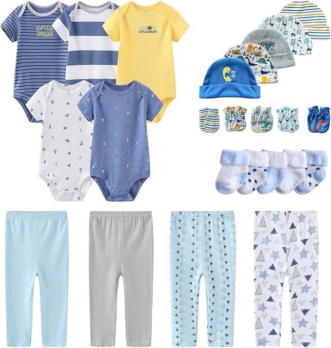 Newborn Layette Gift Set Bodysuits Pants by MAMIMAKA