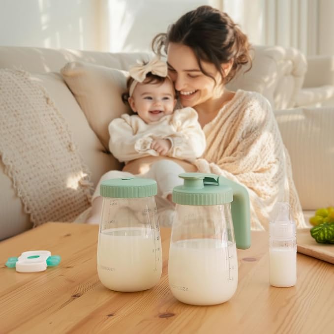 Momcozy Glass Breast Milk Pitcher, Milk Storage Container - Image 6