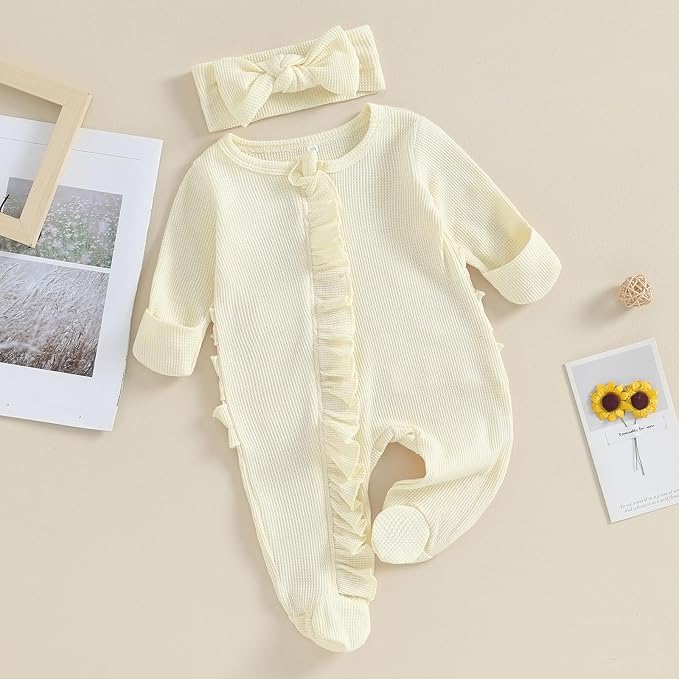 CIYCUIT Baby Girls Cactus Footies Newborn Zip Up Onesie Romper - Image 5