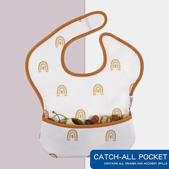 Soarwg Kids Baby Bibs, 5 Pack Waterproof Bibs - Image 3