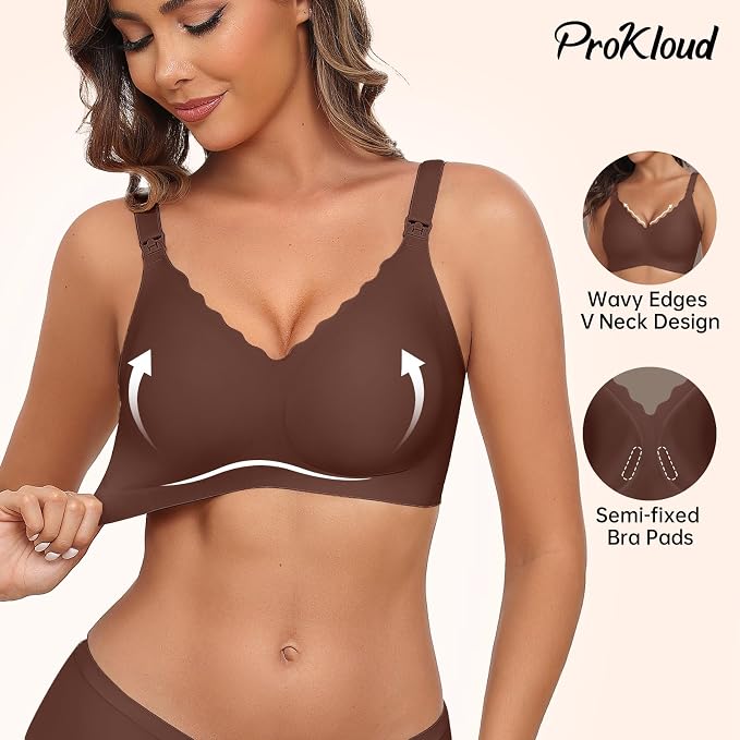 Nursing Bras for Breastfeeding Seamless Supportive Maternity Bras Women Comfort - Image 2