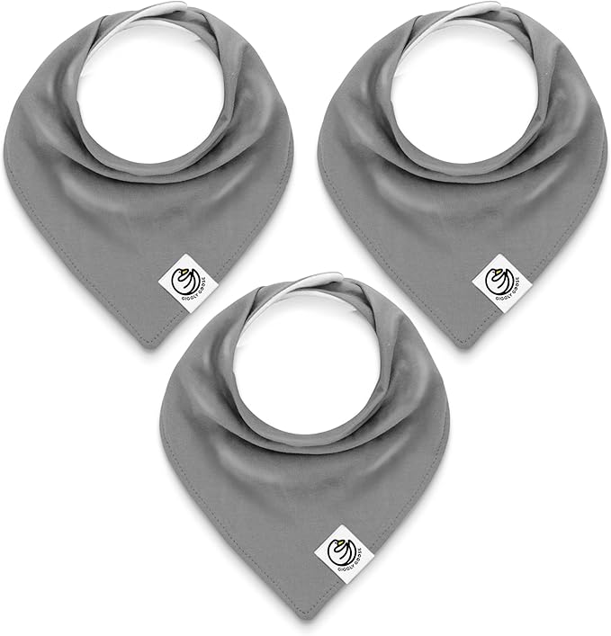 3 Pack Baby Bibs for Boys & Girls | Cotton, Absorbent Drooling & Teething Bib | by GigglyGoose%C2%AE