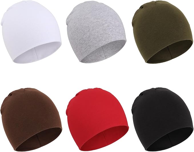 DRESHOW BQUBO 6 Pack Baby Hats for Boys Girls Unisex Baby Hat Soft Knit Cap by DRESHOW