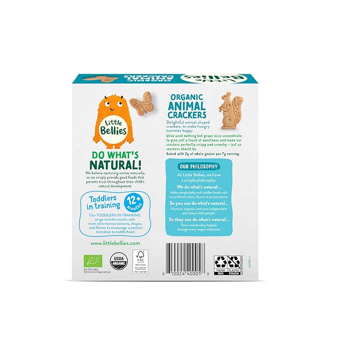 Little Bellies Organic Animal Crackers Toddler Snack - Image 7