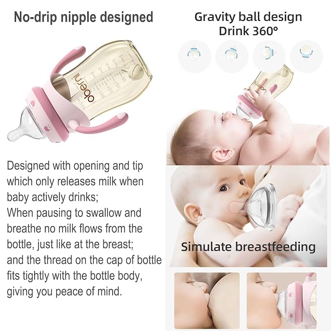 Baby Bottles, Anti Colic Breastfeeding Bottles - Image 5