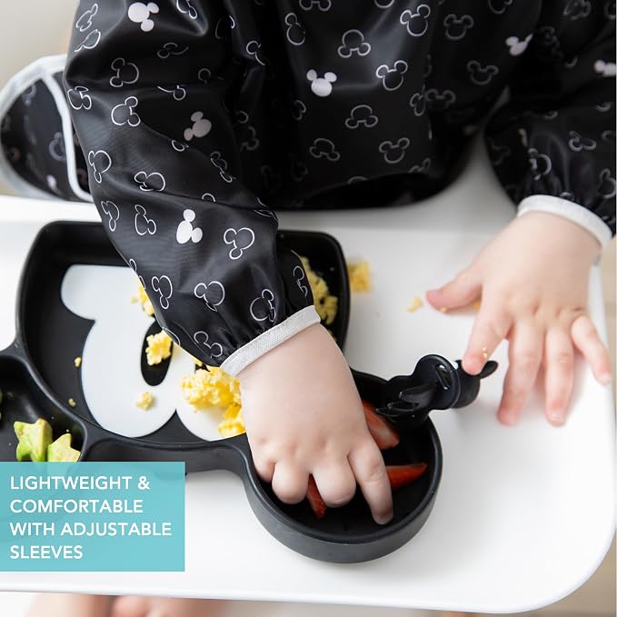 Bumkins Disney Bibs, Baby and Toddler Girls and Boys 6-24 Months, Long Sleeve - Image 5