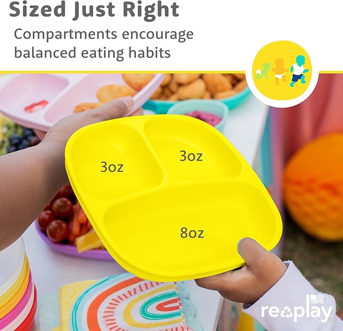 Re-Play Toddler Plates with Dividers - Image 8