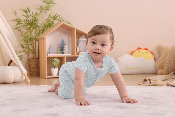 GUISBY Footless Short Sleeve Baby Pajamas - Image 7