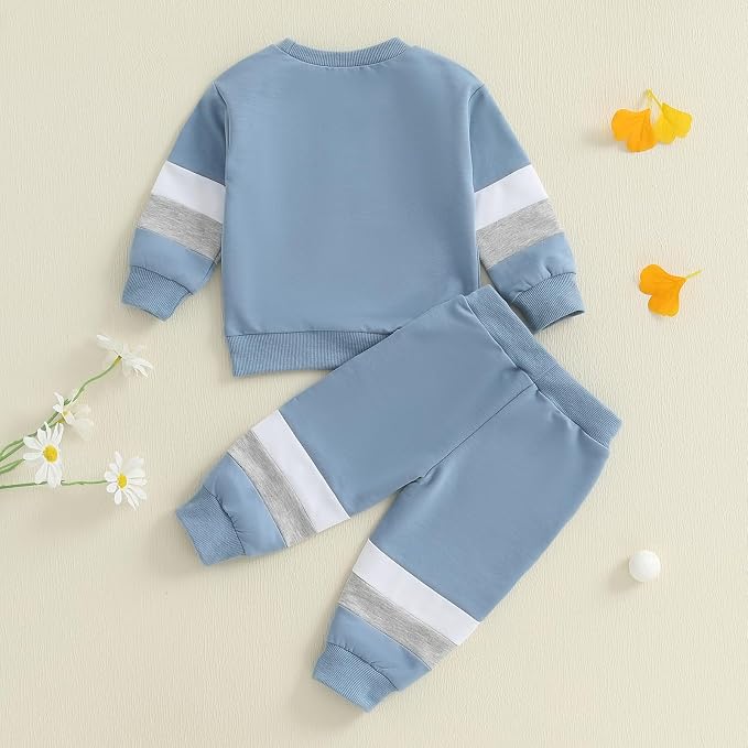 Kuriozud Toddler Baby Boy Fall Winter Clothes Long Sleeve Crewneck Pullover - Image 4