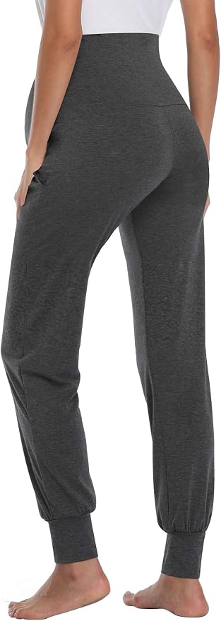 AMPOSH Women's Maternity Pants Stretchy Lounge Workout Pants Casual Loose Comfy - Image 4