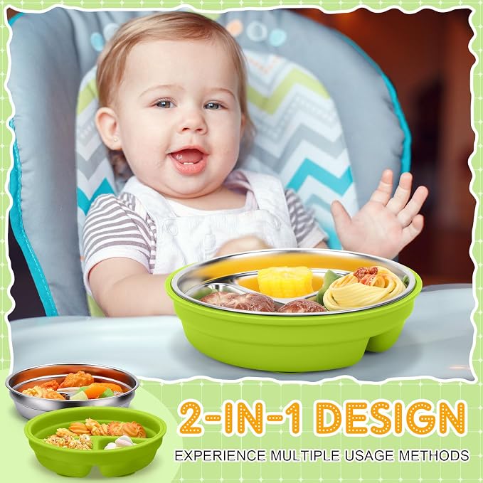 Nuogo 1 Pcs Stainless Steel Baby Suction Plates - Image 5