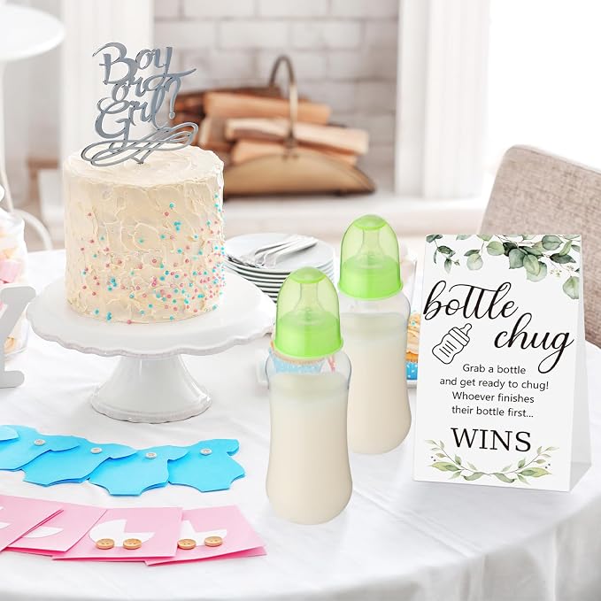 TrelaCo Cool Baby Shower Games Sets 12 Pcs Feeding Bottles - Image 5