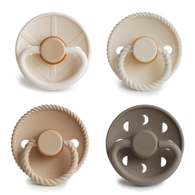FRIGG Natural Rubber Baby Pacifier 4-Pack Crystal Sparkle | Made in Denmark | by mushie