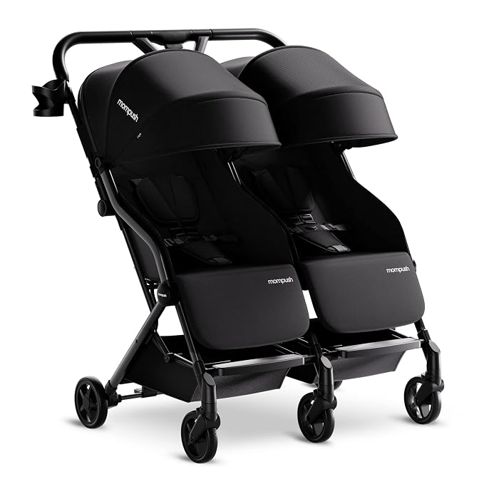 Mompush Lithe Double Stroller, Lightweight Side by Side Stroller by mompush