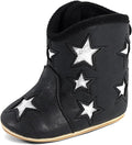 MK MATT KEELY Leather Western Boots Cowboy Bootie Soft Sole Non-Slip Crib Shoes by MKMATTKEELY