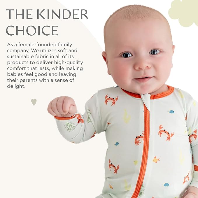 Bamboo Little Soft Baby Footie Pajamas, Baby Clothes, Newborn Sleepers - Image 7