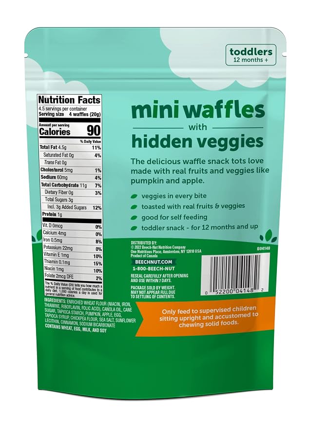 Beech-Nut Toddler Snacks, Mini Waffles - Image 2