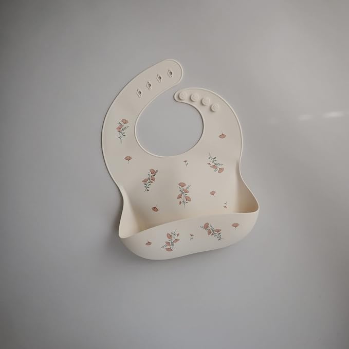 mushie Silicone Baby Bib | Adjustable Fit Waterproof Bibs - Image 2