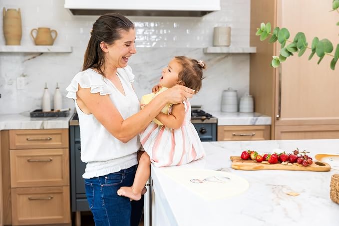 Silicone Baby Bib and Mat | Boys Girls Babies & Toddlers | Waterproof, - Image 8