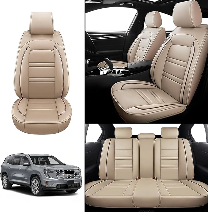 Car Seat Covers for gmc Acadia 2016-2025 | 5-Seats Leather Seat Covers - Image 2