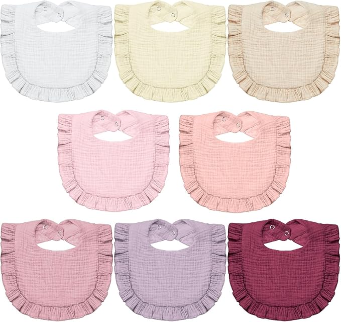 Lictin 8-Pack Muslin Baby Bibs by Lictin