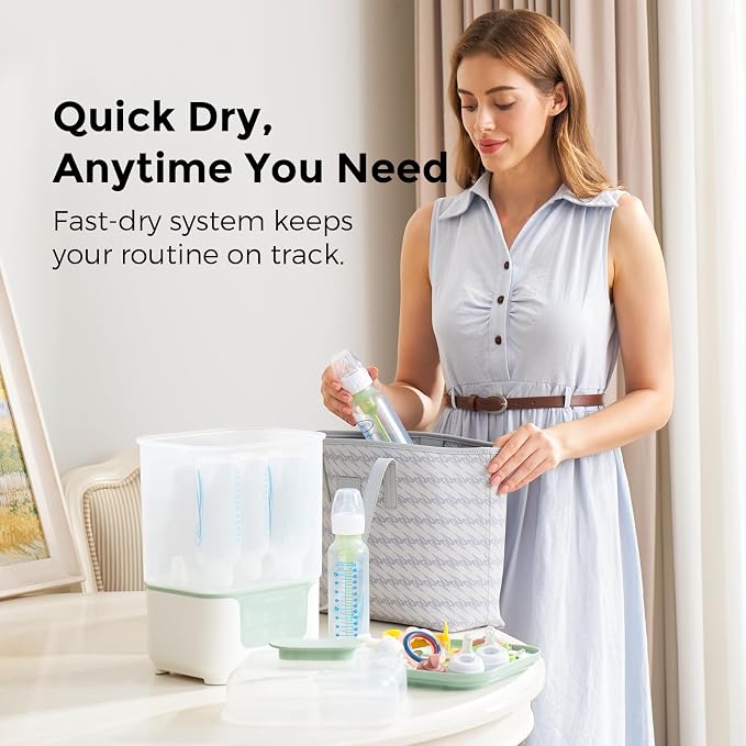 Momcozy Bottle Sterilizer and Dryer, Modular Nesting Space Saving Design - Image 7