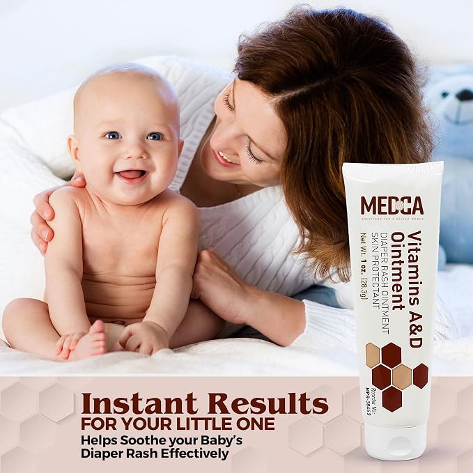 MEDca Vitamin A & D Diaper Rash Ointment- Protectant Cream - Image 8