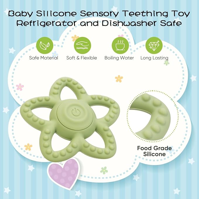Vibrating Sensory Chew Toy, Teether Teething Toys - Image 5
