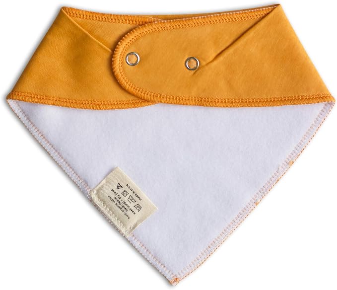 Denver James Bandana Feeding Drool Baby Bib I Soft Organic Cotton I Fleece Back - Image 2