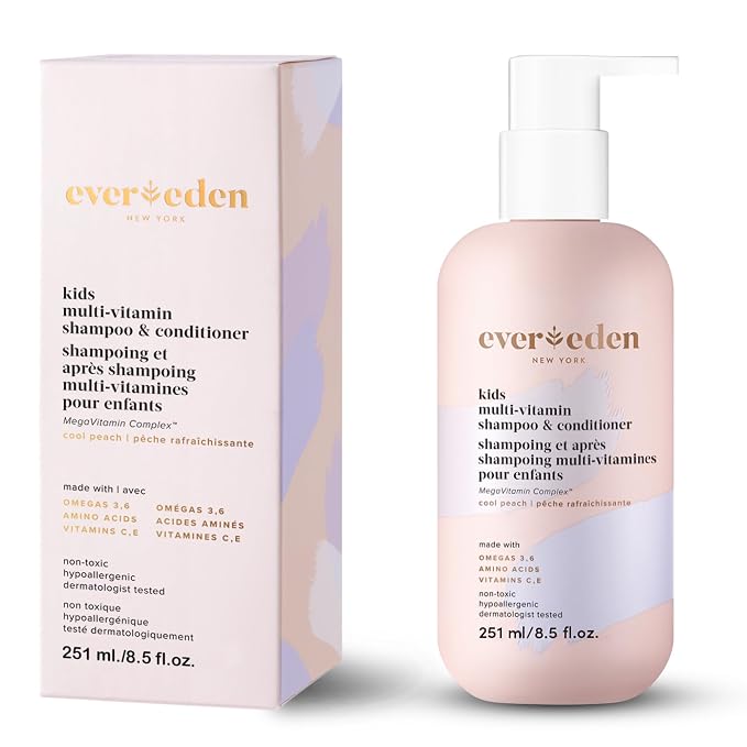 Evereden Kids Shampoo and Conditioner 2-in-1: Cool Peach, 8.5 fl oz. | Clean by Evereden