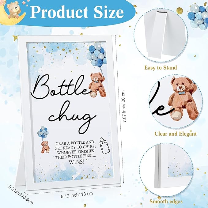 Roowest Bottle Chug Baby Shower Games Favors Including 18 Pcs Feeding Bottles - Image 2