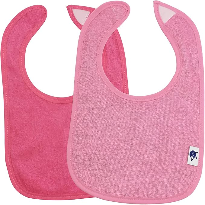 SPINFOX Waterproof Baby Bibs for Girls, Unisex Drool Bib Cotton Solid Knit - Image 3