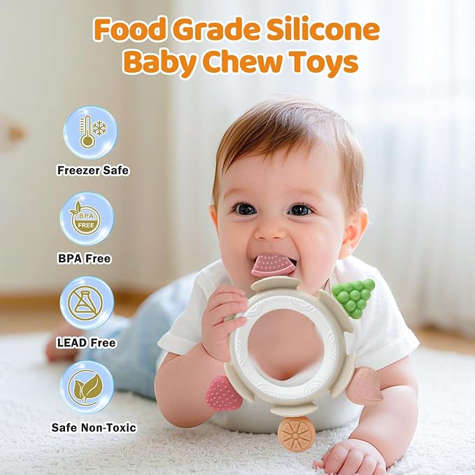 Baby Teething Ring Toy for 3–12 Months, Silicone Infant Teether for Sore Gum - Image 5