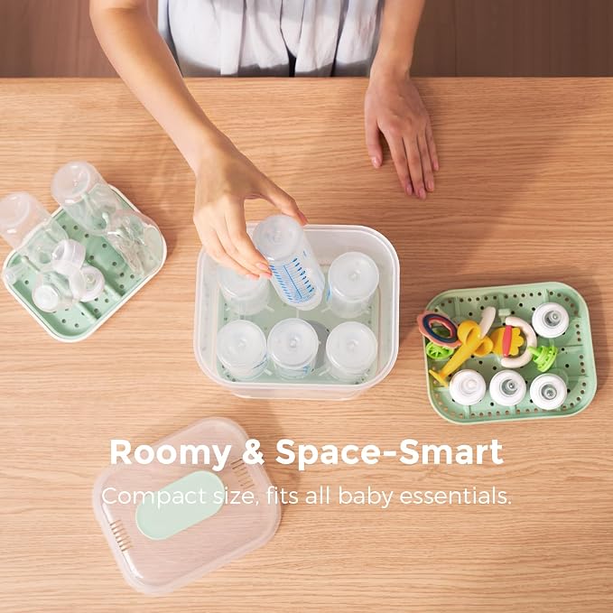 Momcozy Bottle Sterilizer and Dryer, Modular Nesting Space Saving Design - Image 3