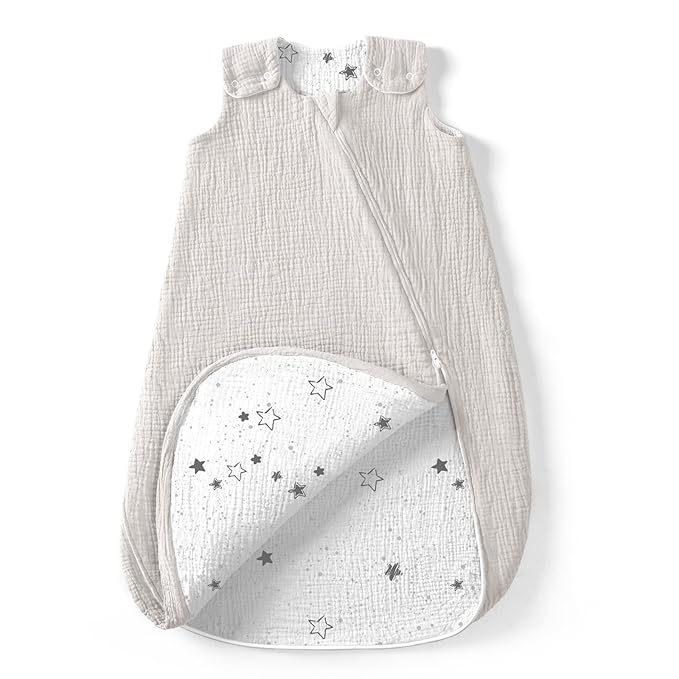 lulumoon Sleep Sack Muslin for Baby: Cotton Wearable Blanket for 9-15 Months by Lulumoon