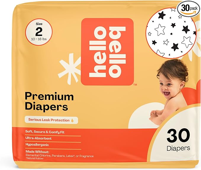Hello Bello Diapers, Size 2 Superstars, Hypoallergenic by HelloBello