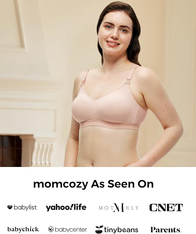 Momcozy Hands-Free Pumping Bra, Wireless & Seamless HF010 Breast Pump Bra - Image 8