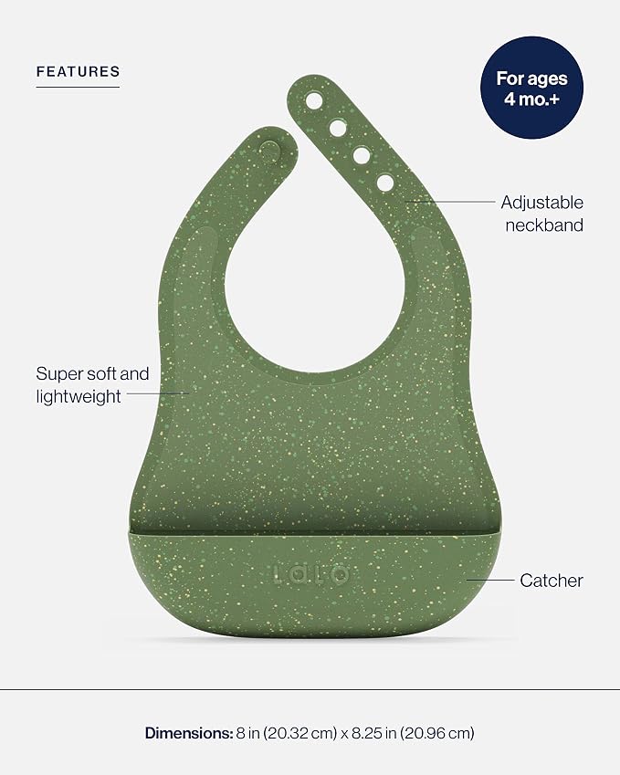 Lalo The Bib - Waterproof, Non-Toxic Silicone Baby Bib - Image 3