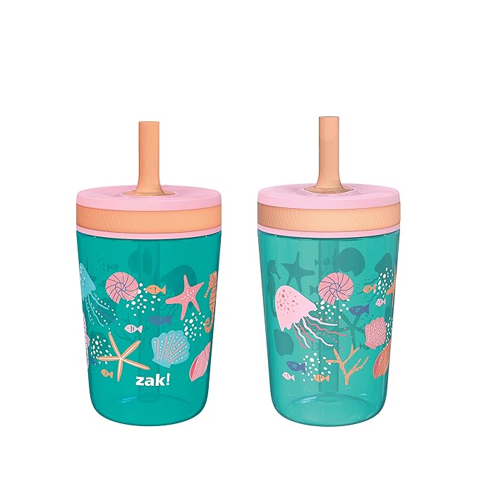 Zak Designs Kelso 15 oz Tumbler Set, Leak-Proof Screw-On Lid by ZakDesigns