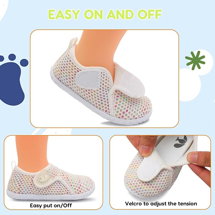 FEETCITY Baby Boys Girls First Walking Shoes Infant Sneakers Crib Shoes - Image 2