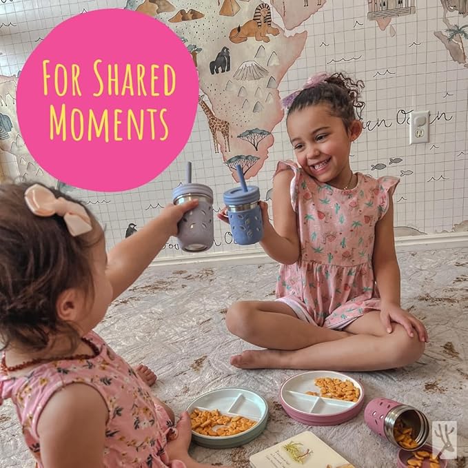 Elk and Friends Kids 6.7” Porcelain Divided Plates - Image 9