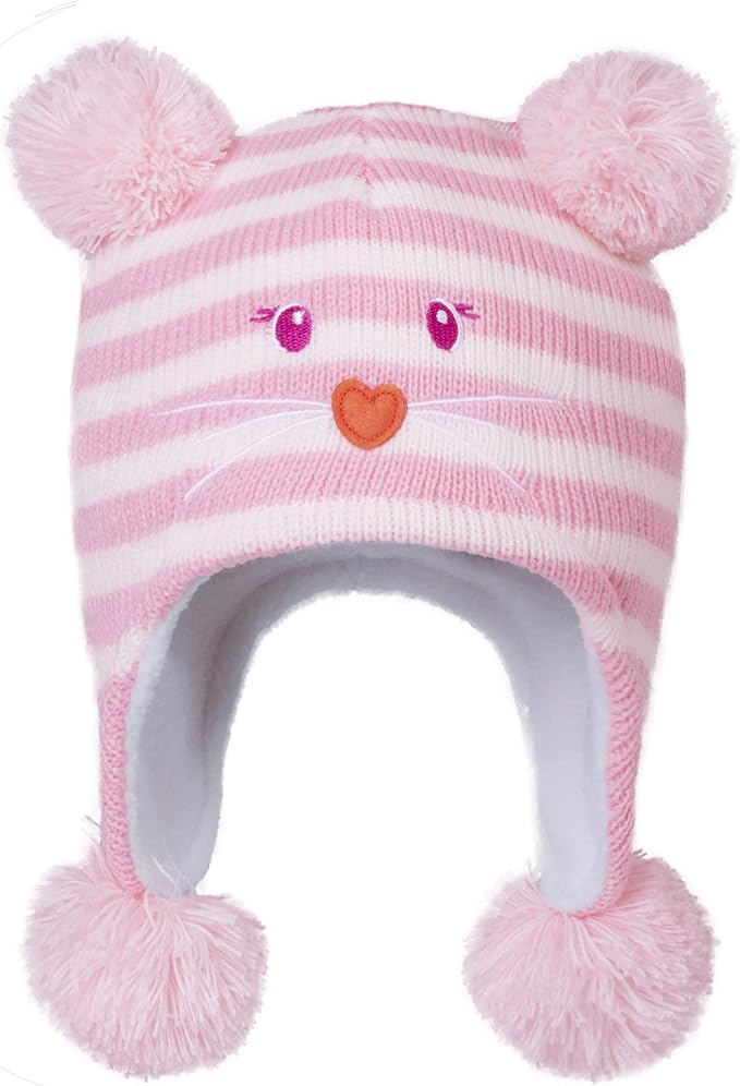 LANGZHEN Toddler Kids Infant Winter Hat, Earflap Knit Warm Cap Fleece Lined - Image 2