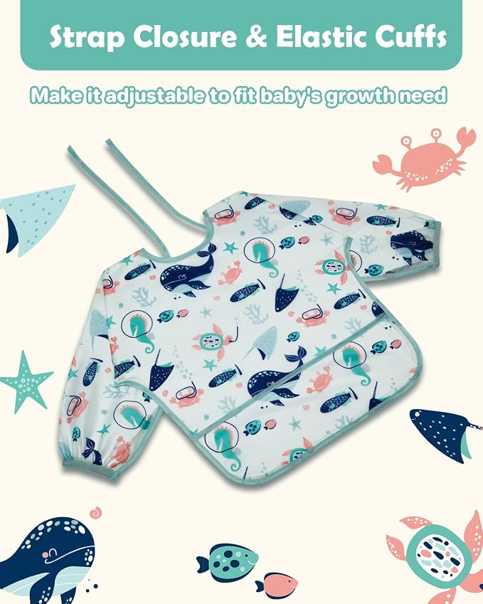 Lictin Long Sleeve Bibs 5 Pack - Image 6