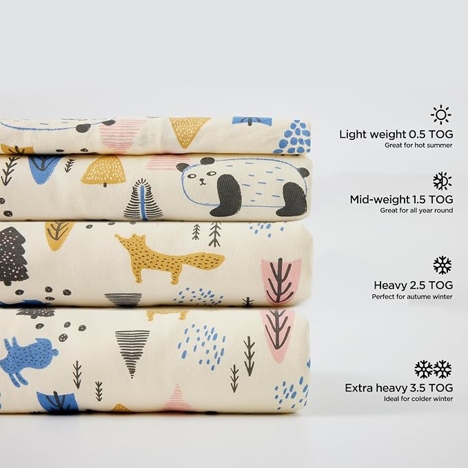 Duomiaomiao 2.5 TOG Toddler Sleep Sack 6-12 Months 100% Cotton Winter Side Open - Image 7